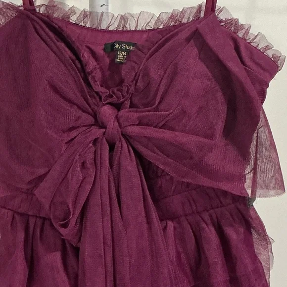 City Studio Strapless Plum Dress - Picture 6 of 8